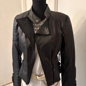 Zara leather moto jacket